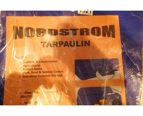 A pair of new old stock Nordstrom tarpaulins, 9 x 6 feet. P&amp;P Group 1 (£14+VAT for the first lot and £1+VAT for subsequen