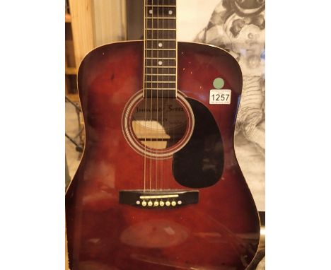 Six string Summer Breeze acoustic guitar. Not available for in-house P&amp;P, contact Paul O'Hea at Mailboxes on 01925 659133