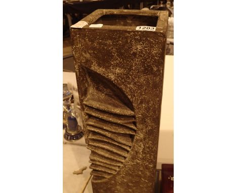 Stone effect umbrella/stick stand. Not available for in-house P&amp;P, contact Paul O'Hea at Mailboxes on 01925 659133 