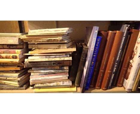 Shelf of mixed hard and paperback books including vintage examples. Not available for in-house P&amp;P, contact Paul O'Hea at