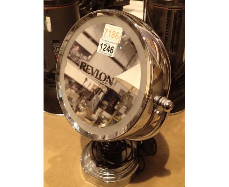 Revlon mirrored lamp. Not available for in-house P&P, contact Paul O'Hea at Mailboxes on 01925 659133Condition Report: All el