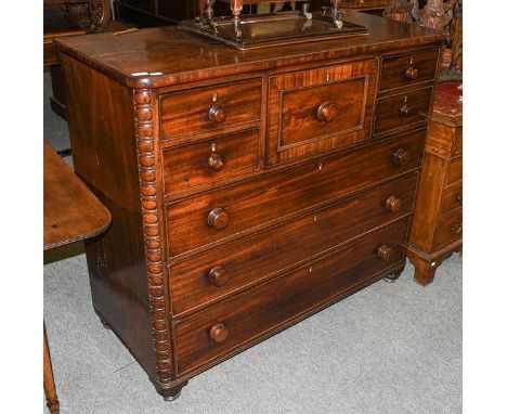 A 19th century mahogany Scotch chest, 126cm by 54cm by 110cm