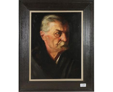 Continental School (20th century) Portrait of Friedrich Nietzsche, Oil on board, 45cm by 33.5cm 