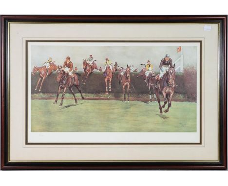 A large collection of colour racing prints, hunting prints and a landscape, various sizes (qty)