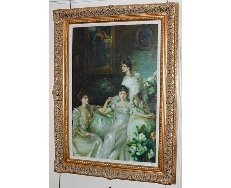 Southwell (Contemporary) After Singer Seargent portrait of three sister, oil on canvas signed and dated 1996 oil on canvas, 9
