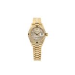 ROLEX DATEJUST, REF. 69088, IN YELLOW GOLD DIAMONDS AND SAPPHIRES - From 1986