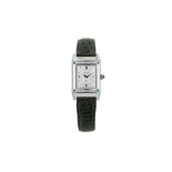 JAEGER-LECOULTRE REVERSO, REF 265.3.86, IN 18K WHITE GOLD EMERALDS AND DIAMONDS - From 1998
