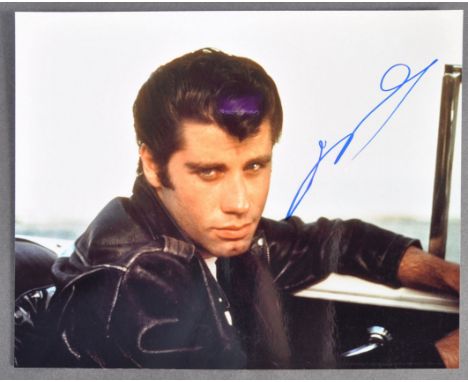 John Travolta - American Actor, Singer and Dancer - rare and impressive signed 8x10" colour photograph of Travolta as Danny i