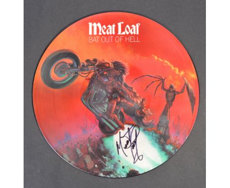 Meat Loaf -&nbsp;Marvin Lee Aday - American singer and actor - rare original autographed Bat Out Of Hell picture disc vinyl r