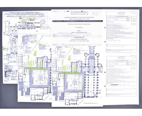 Harry Potter &amp; The Chamber Of Secrets (2002) - a collection of original set blueprints, and related ephemera - some items