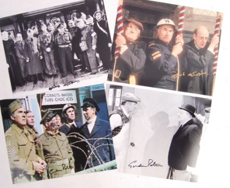 Dads Army - BBC Sitcom - a collection of x4 8x10" photographs signed by two stars of the BBC Sitcom Dad's Army. Comprising; x