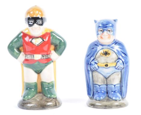 Only Fools &amp; Horses - a rare pair of vintage ceramic Only Fools &amp; Horses ' Batman and Robin ' salt and pepper condime