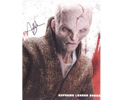 Andy Serkis - English Actor &amp; Director - signed 8x10" colour photograph of Serkis as Supreme Leader Snoke from ' The Last