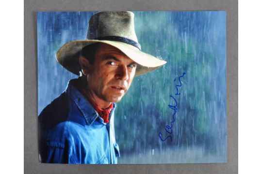 Sam Neill Irish Born Actor Autographed 8x10 Colour Photograph Of Him As Alan Grant In Jurass