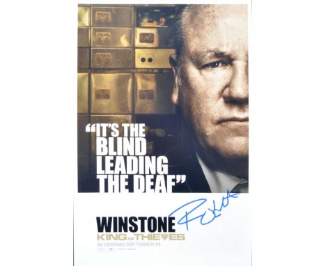 Ray Winstone - King Of Thieves - an autographed 8x10" colour photograph poster from the movie. Signed neatly by Winstone in b