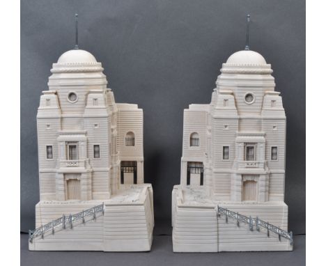 Timothy Richards - Architectural Miniatures - Wembley Towers - a rare pair of Timothy Richards architectural models of the fa