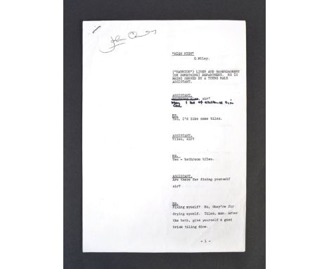 The Two Ronnies - a rare and unique piece of television history - an original script for the Two Ronnies sketch ' High Nigh '