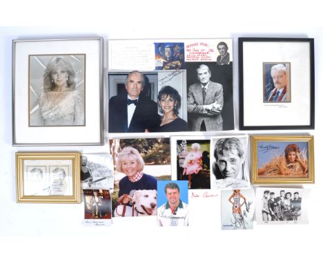 Autographs - a collection of assorted autographs and signed photos, some framed, all hand signed (unless stated), to include;