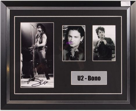 Bono - Irish singer / songwriter &amp; musician - member of U2 - a beautiful autograph presentation comprising of a signed ph