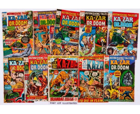 Astonishing Tales (1970-72) 1 cents copy, 2-15. Cream/light tan pages, exterior staple rust [vg/vg+] (15). No Reserve