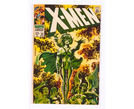 X-Men 50 (1968) Light moisture stain to lower corner by spine [fn-]. No Reserve