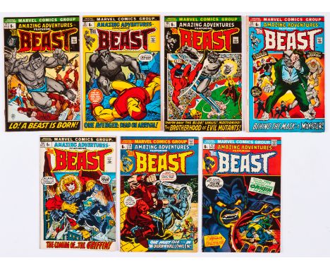 Amazing Adventures (The Beast 1972-73) 11-17. Cream/light tan pages, exterior staple rust. # 14 [gd-vg], balance [vg/fn-] (7)