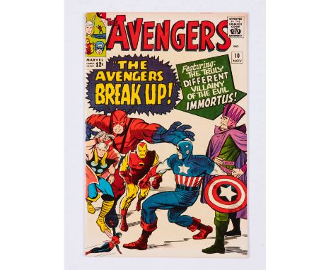 Avengers 10 (1964). Cents copy, cream pages, light pink mark to top and back cover edge [vfn]. No Reserve