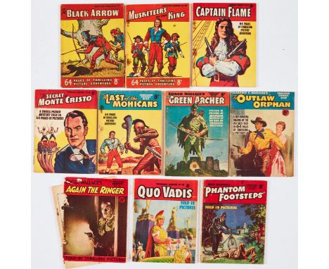 Thriller Comics Library (1951-52) 11-20. Last of the Mohicans, The Green Archer, Quo Vadis and The Black Arrow. Nos 12, 18 wo