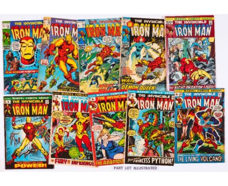 Iron Man (1971-73) 33-42, 44, 47-54. # 44 [gd], balance, some light/medium staple rust [vg/fn+] (19). No Reserve