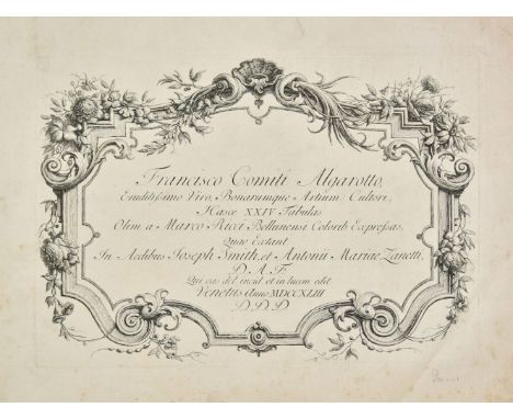 * Fossati (Davide Antonio, 1708-1791). XXIV Tabulas Olim a Marco Ricci Bellunensi Colorib. Expressas, quae extant in aedibus 