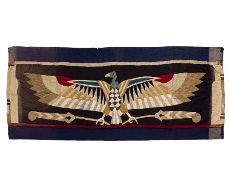 * Native American. A pair of patchwork panels, late 19th/early 20th century, a pair of hand-stitched matching panels, each de