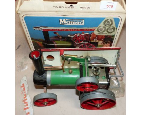 A Mamod steam traction engine, boxed