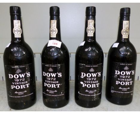 Four bottles of Dow's 1972 vintage port