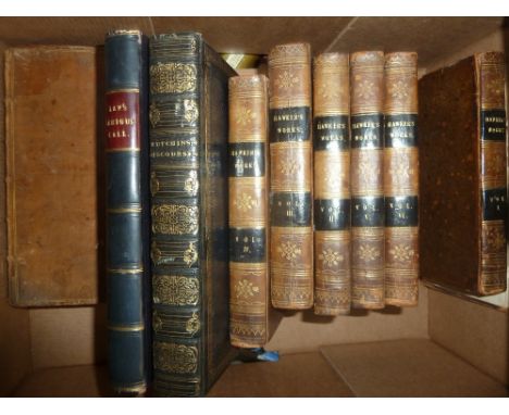 Hawker R:  The Works, 6 volumes, 1804 speckled calf; 3 other books