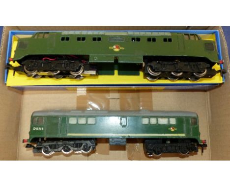 Two Hornby vintage 00 locos:  "BR Co-Bo Diesel-Electric Loco" (3233), & “BR Co-Bo Diesel-Electric Loco" (3234)