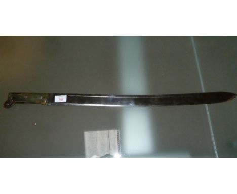 A WWI American machete with horn handle and British WD stamp No 143 R.A. 1915