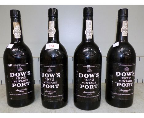Four bottles of Dow's 1972 vintage port