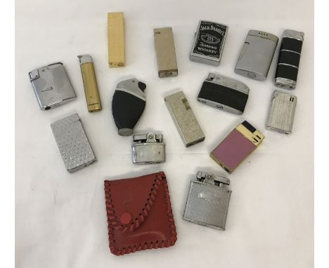 A collection of 15 vintage lighters to include Ronson, Zippo, Colibri, Imco and Consul.  