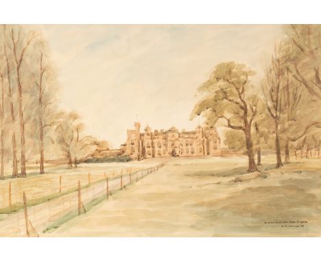 William Sillince (1906-1974)/Burton Constable Hall, East Yorkshire/signed, dated 1956 and inscribed/watercolour, 35cm x 53.25