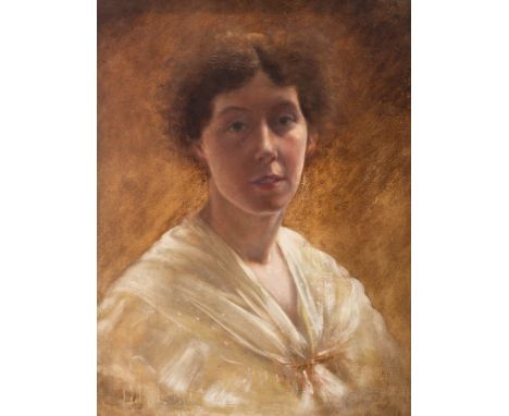 Portrait of a Lady/indistinctly signed 'C H Long 04' lower left/oil on canvas, 55cm x 43.5cm  CONDITION REPORT: Condition inf