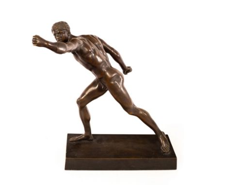 After the Antique/A 19th Century bronze model of the Borghese Gladiator/marked Bronze Garanti 111, 41cm /see illustration CON