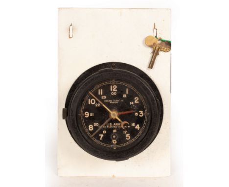 A US Army Message Centre Clock M1 by the Chelsea Clock Co., Boston and a Negretti and Zambra barometric gauge CONDITION REPOR