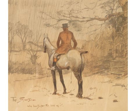 'Snaffles' Charles Johnson Payne (1884-1967)/The Sportsman, Who Hunts for the Love Of It/colour lithograph print, 30cm x 32cm