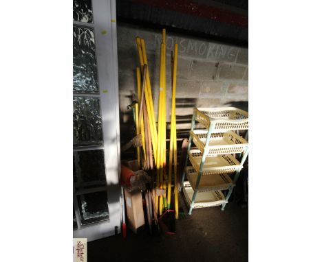 A quantity of mostly Wolf long handled gardening tools