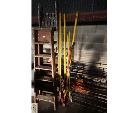 A quantity of long handled mostly Wolf tools gardening tools