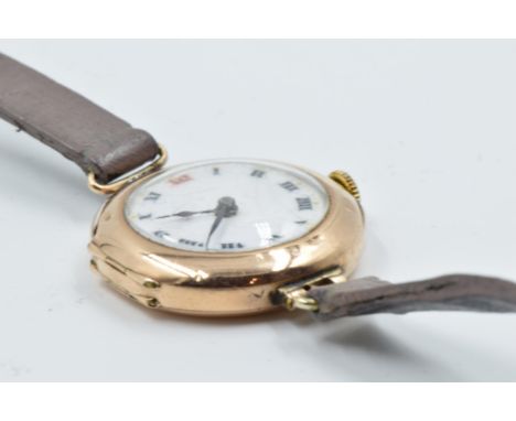Ladies 9ct gold cased Rolex wristwatch, the enamel dial with Roman numerals, signed to the case and the movement, case diamet