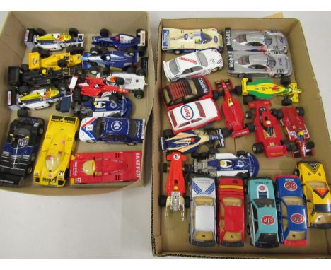 Large quantity of Scalextric and other model racing cars 