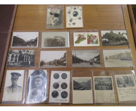 Collection of sixteen cards including six RP's, South Suburban Co-operative Society van, Brighton Road, London Road and other