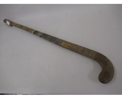 1956 Olympics hockey stick bearing facsimile signatures of the Pakistan team 