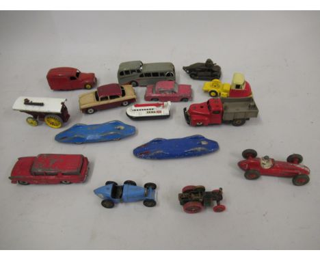 Quantity of unboxed playworn diecast metal model vehicles including two Proteus Bluebird models 